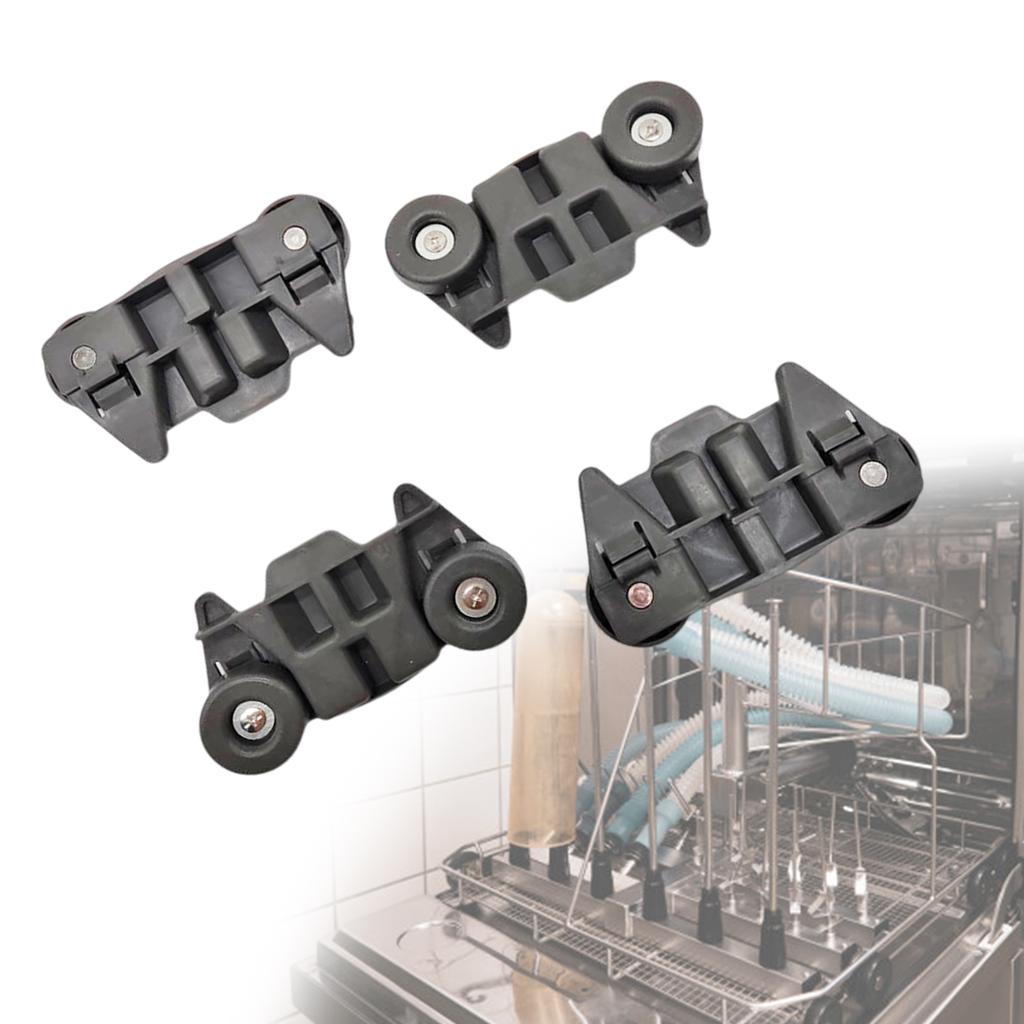 Set of 4 Replacement Lower Rack Rollers Plastic Dishwasher Spare Parts for Dishwashers Ensuring Quiet Performances