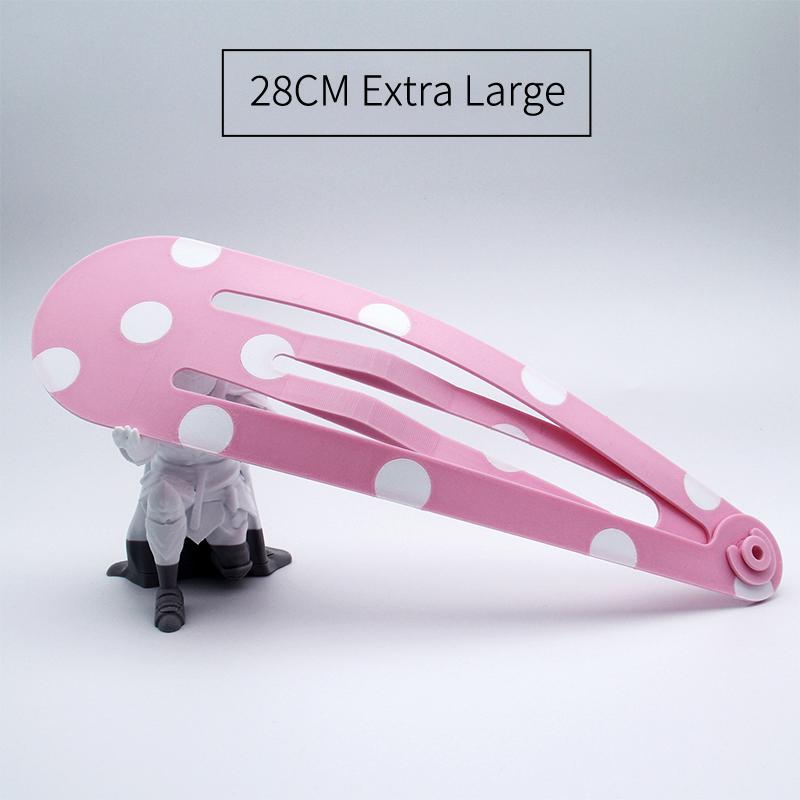 Cute Strawberry Curtain Clips Extra Large Hair Claw Kawaii Polka Dot Design Hairpin for Thick Long Hair Daily Styling
