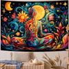Colorful Meditation Digital Printing Polyester Wall Hanging Tapestry Decorative Living Room Bedrooms Office Background Gift