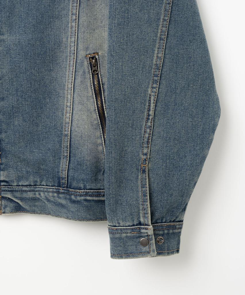 Millo Archive Back Pleated Denim Jacket [Fade Blue]