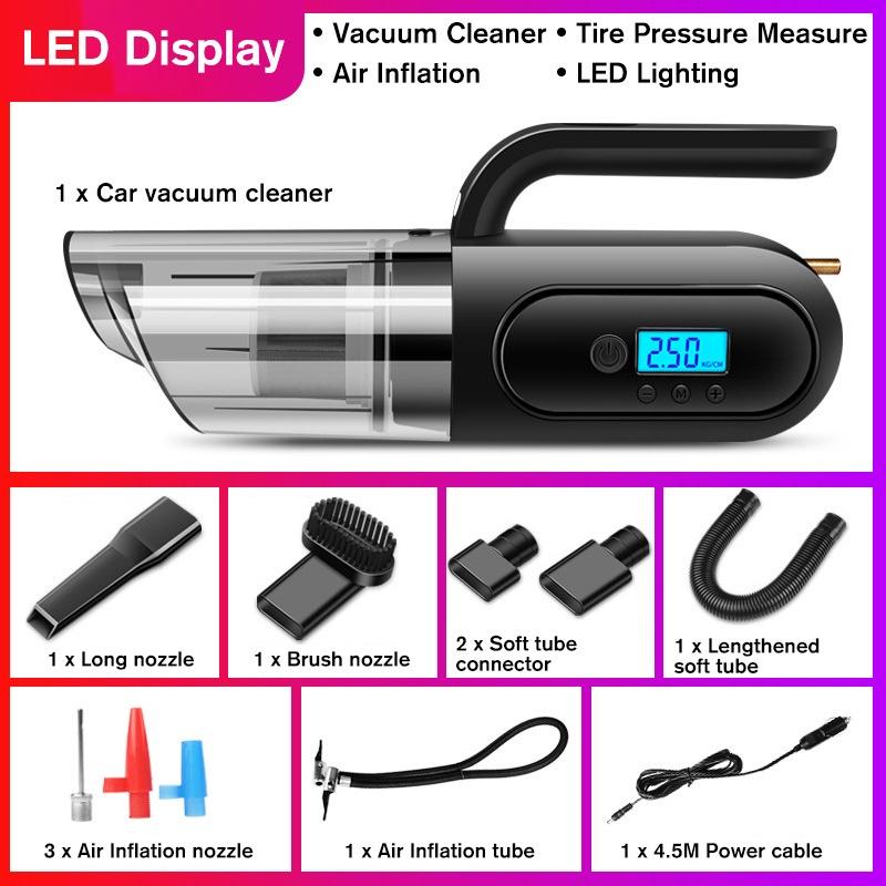 Powerful Wireless Vacuum Cleaner Home And Car Computer with LED Display Light Portable Auto Vacuum Cleaner Robot 250W