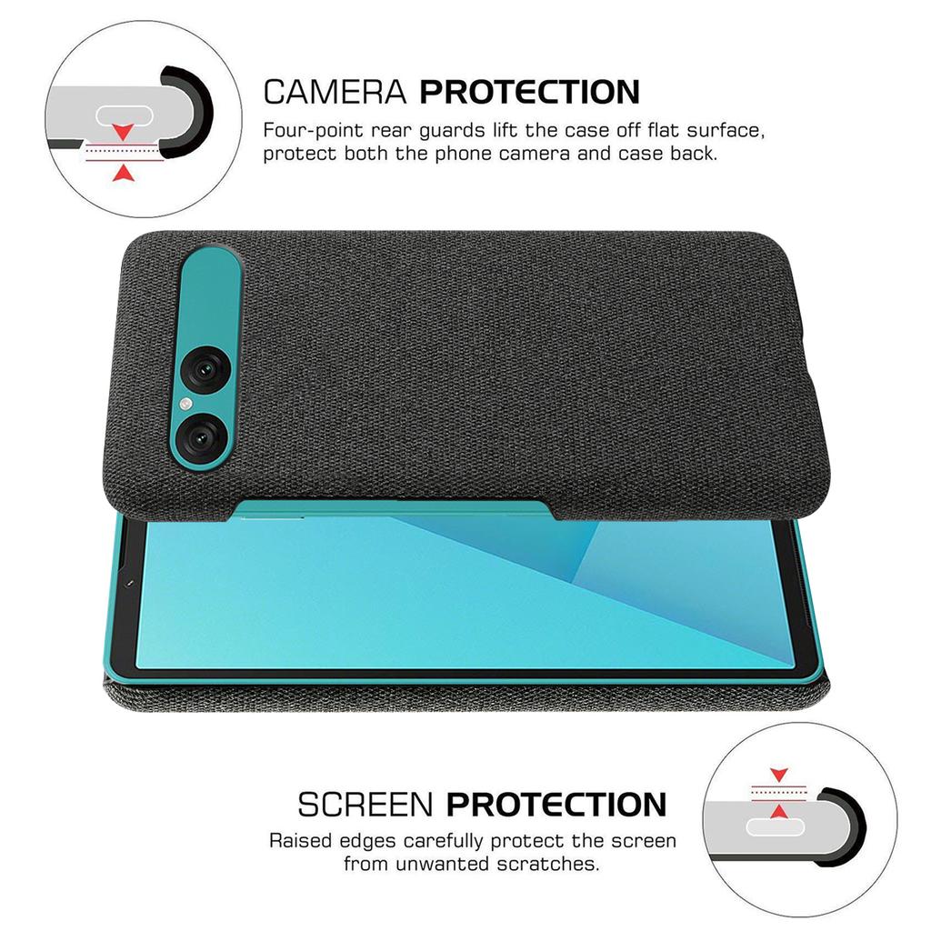For Sony Xperia 10 VII Phone Case Cloth Texture Anti-Scratch Protective PC Back Cover