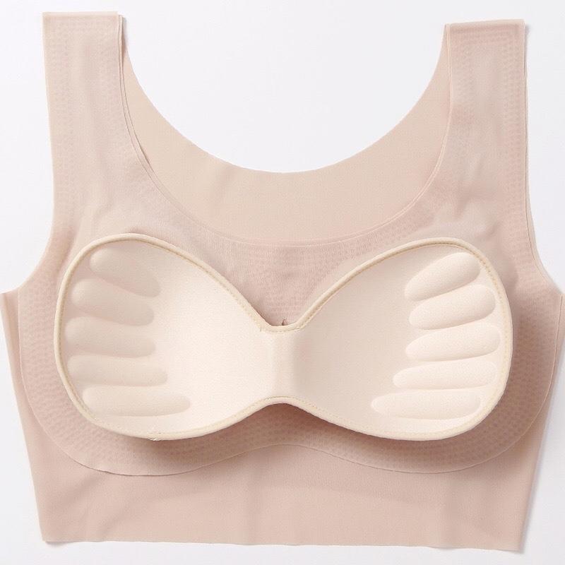 Women Bras Seamless  Invisible Cotton Brassiere Breathable Underwear Wireless with Pads Push Up Bra