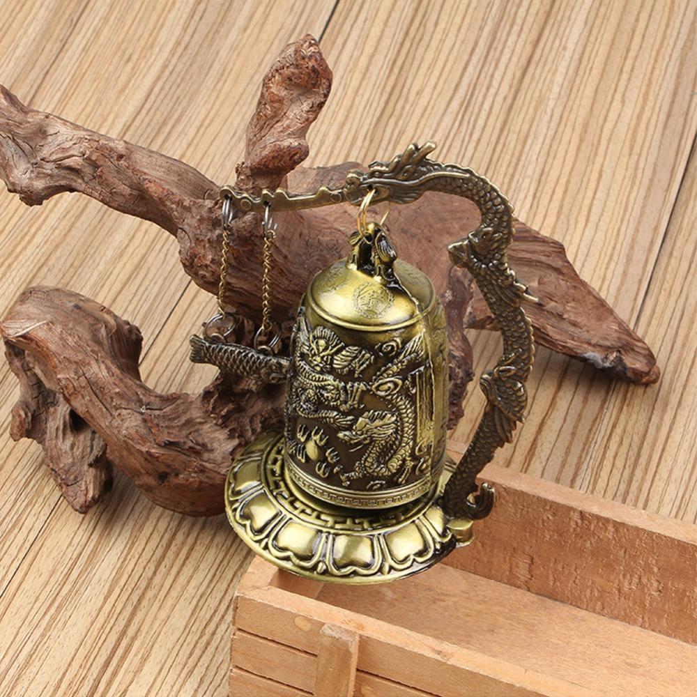 Handgeschnitzte Drachen-Schlossglocke Bronze Geschnitzte Drachenglocke Vintage Drachenglocke Heimdekoration
