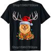 Christmas Chow Chow Dog Lover Funny Xmas Pet Dogs T Shirts Men Cotton Streetwear Tee Shirt Short Sleeve Unisex Loose Clothing