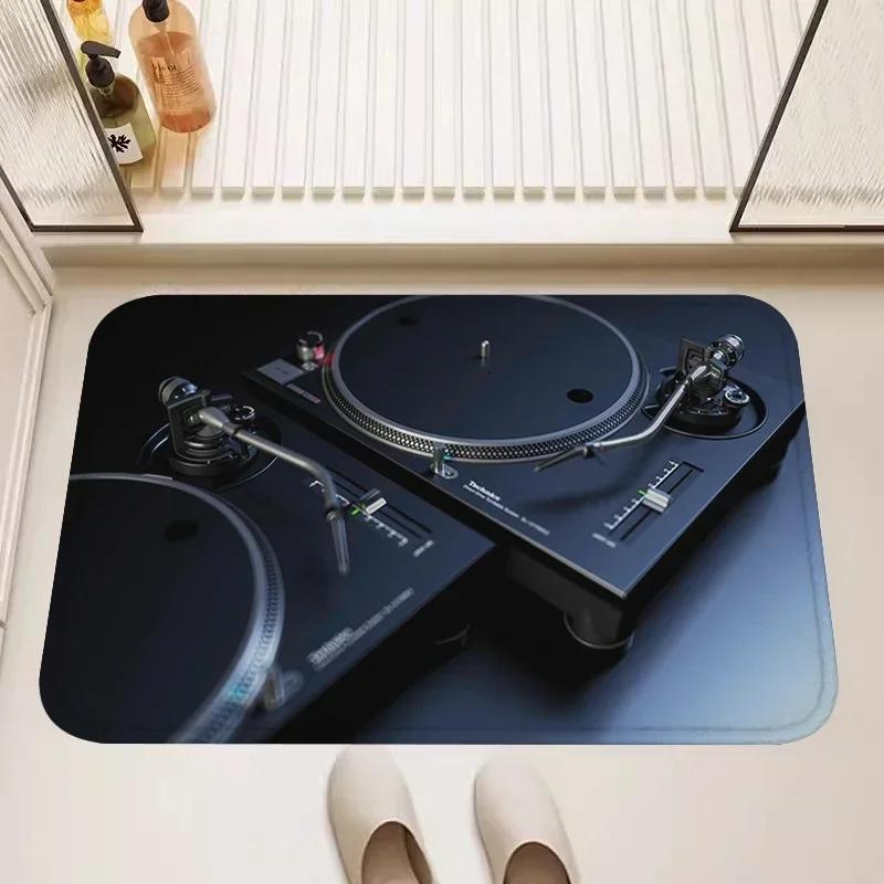 Klassischer Grammophon Teppich Wohnzimmer Schlafzimmer Küche Eingang Rutschfeste Fußmatte Heimdekoration Teppich