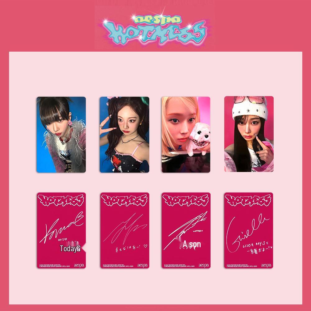 Aespa Japan Album Hot Mess Merchandise Photocard - Winter & Ningning Random Card Jjara Photocard.