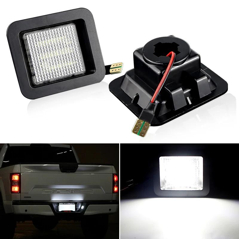 

2PCS 12V Bright White LED Rear Number Plate Lamps License Plate Light for Ford F150 F-150 Raptor 2015-2020 Tail Light 6500K 12V