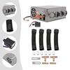 12V 4 Port Universal Heater Under Dash Heater Air Heater Copper Iron Durable Blower Motor Defrost Defog Warm Feet Cabin Heater Easy Installation Self