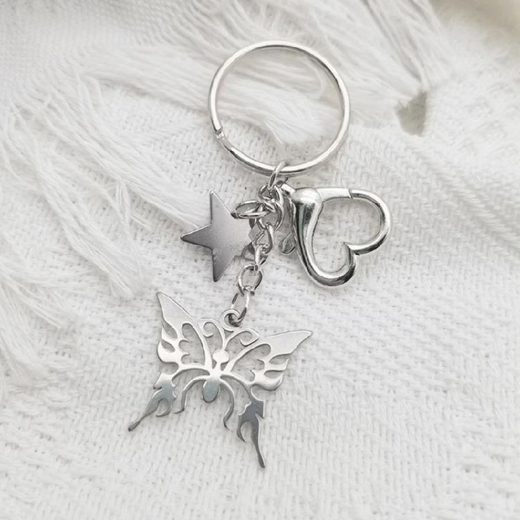 Butterflies Star Keychain Fashion Pendant Vintage Aesthetic Accessories Gift