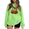Women's Comfortable Sweatshirt Casual Loose Fit Round Neck Long Sleeve Pullover, Color with Halloween Small Print