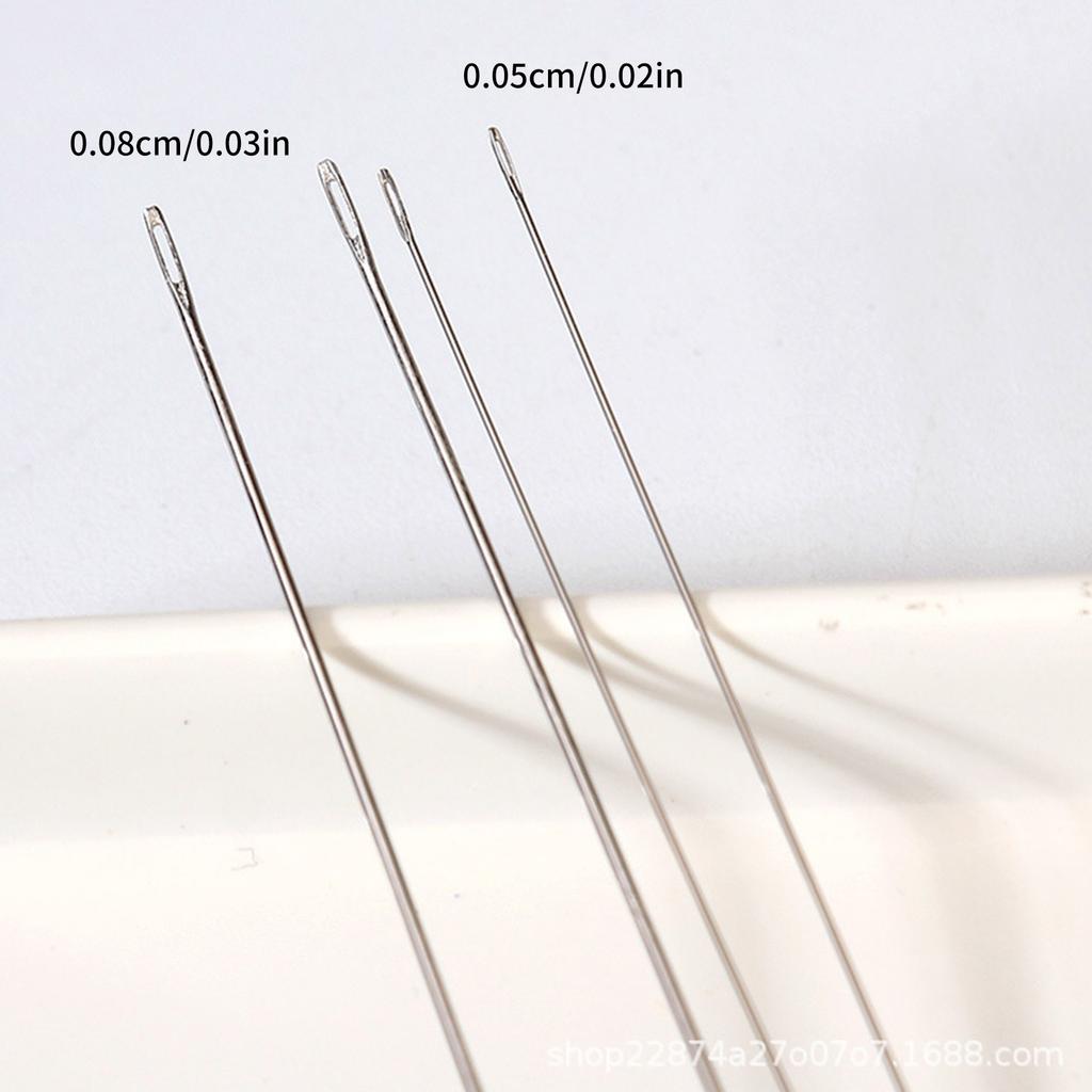 Pack Of 10 Ergonomic Curved Beading Needles For Efficient Jewelry Crafting With Enlarged Eyelets And Comfort Grip