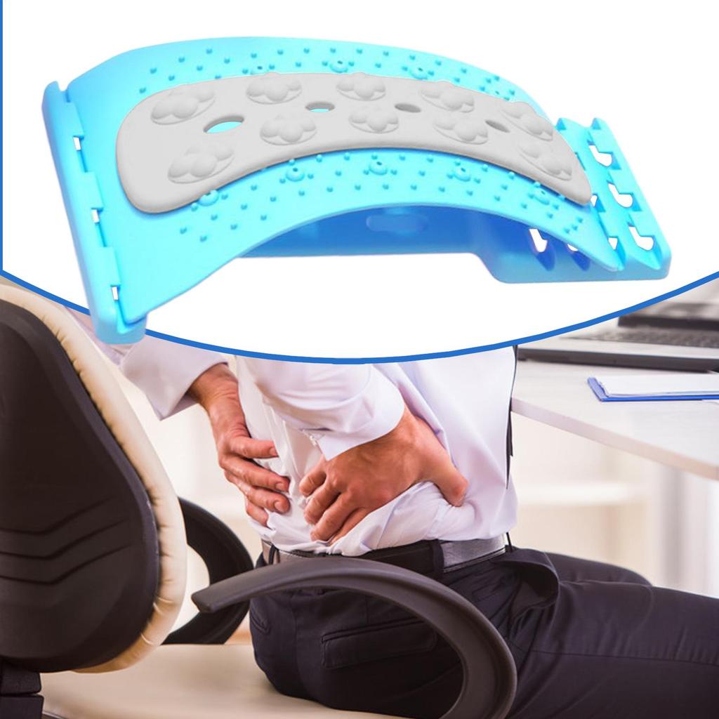 Lumbar Back Stretcher Adjustable Level Traction Massager Lumbar Back Stretcher Spine Cracker for Spine Discomfort Muscle