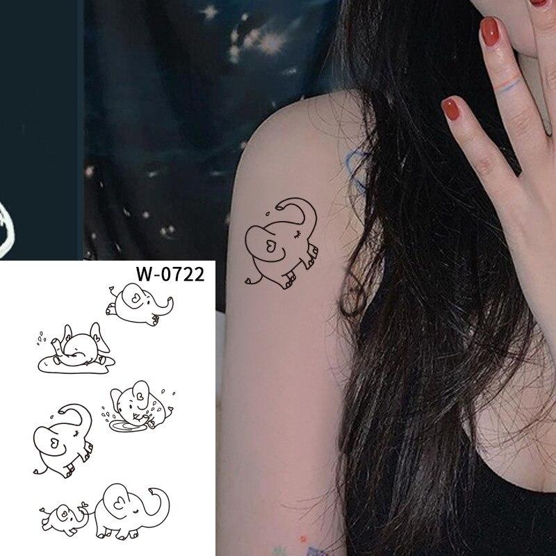 1 Stück Sexy Schwarze Blume Temporäre Fake Tattoo Aufkleber für Frauen Mädchen Falsche Tattoos DIY Wassertransfer Tattoos Körperkunst Make-up