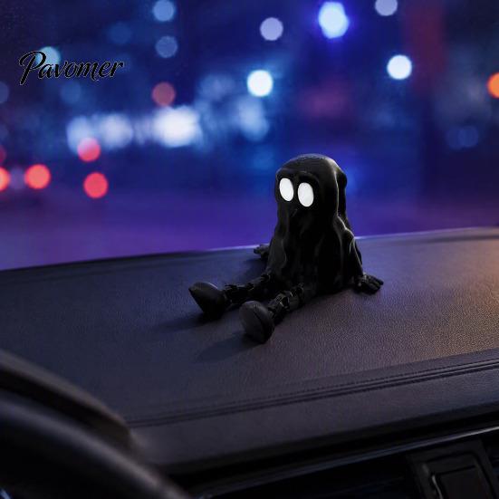 Desktop Ornament for Halloween 3D Printed Articulated Ghost Figurine, Movable Joint Toy, Funny Hooded Small Portable Figurine Decor, Unpainted
