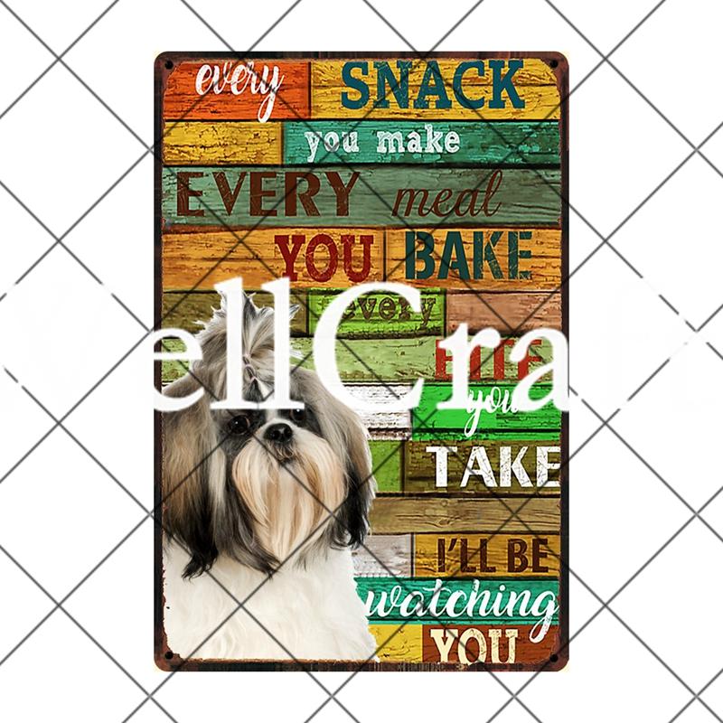 [ Wellcraft ] Pet Shih Tzu Dog You Are My Sunshine Beer Bath Shop Art Metal Tin Sign Wall Poster Iron Painting Pub D-14 20*30 CM