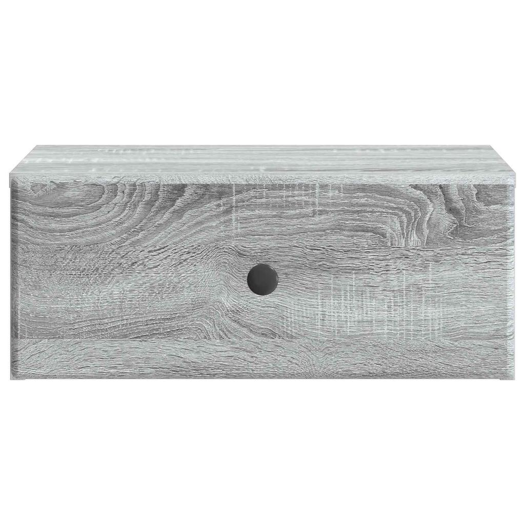 Wall Mounted Nightstand Grey Sonoma 49 x 34.5 x 20 cm