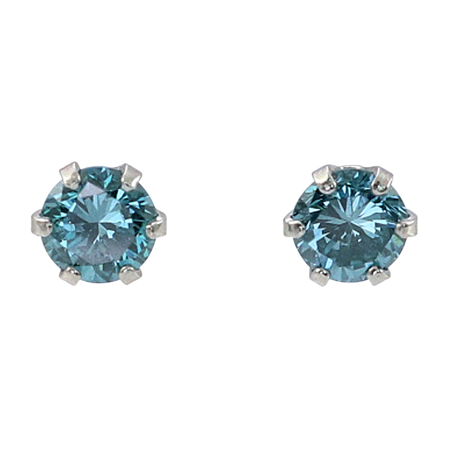 

Blue Diamond Single for Both April Blue [Barzaz] Earrings, Platinum, Women s, Stone, Ears, Pt900, Birthstone, синій