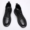 Autumn Winter Mens Basic Boots High Top Shoes Outdoor Genuine Leather Botas Combat Desert Boots Leisure Walk Ankle Boots