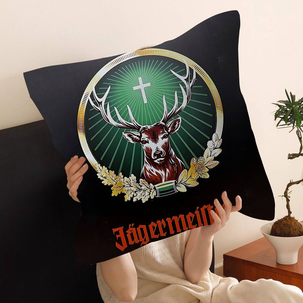 J-Jagermeister Anime Cushion Cover Polyester Sofa Cushions Decorative Throw Pillows Home Decoration Pillowcover