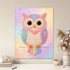 Frameless Pearl Painting Kit Owl Pattern DIY 3D Bead Canvas Art Relaxing Leisure Craft for Adults Wall Decor Gift