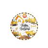 Construction Car Party Disposable Tableware Set: Plates, Cups, Towels for Boys' Birthday Decorations