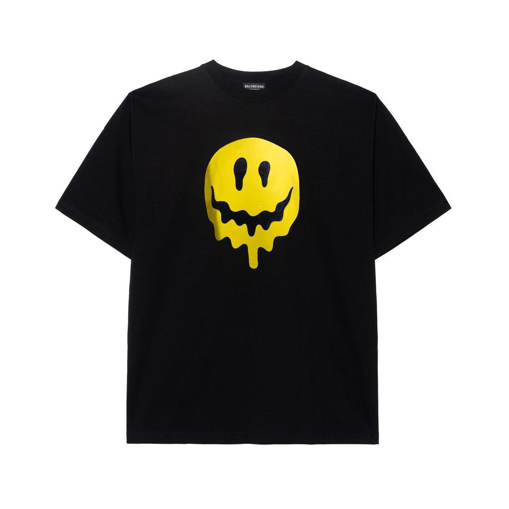Balenciaga Smiley Face Print T Shirt 641675TKVA11012