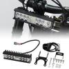 Motorcycle Front Lamp Kit with Manual Control Lead, Bolt-On Brackets and Metal Housing for Low-Light Trail Use and Daily Lamp Service
