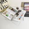 Transparent/Black Book Display Stand Acrylic Open Book Holder Cookbook Stand  Bible