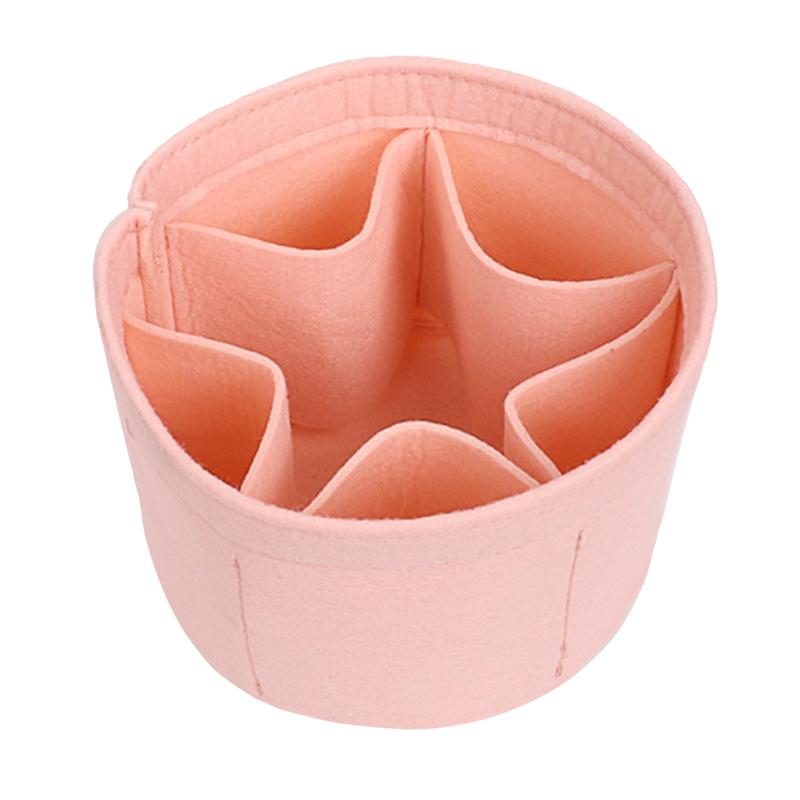 Make Up Bag Women Simple Solid Color Ladies Bucket Felt Convenient Portable Leisure High-capacity Handbag Storage Cosmetic Bags