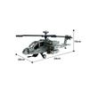 MOC AH-64D Apache Longbow Elicottero Armato Militare Modello di Mattoncini Elicottero dell'Esercito Giocattoli in Mattoncini Fai da Te Regali di Compleanno per Bambini Giocattoli