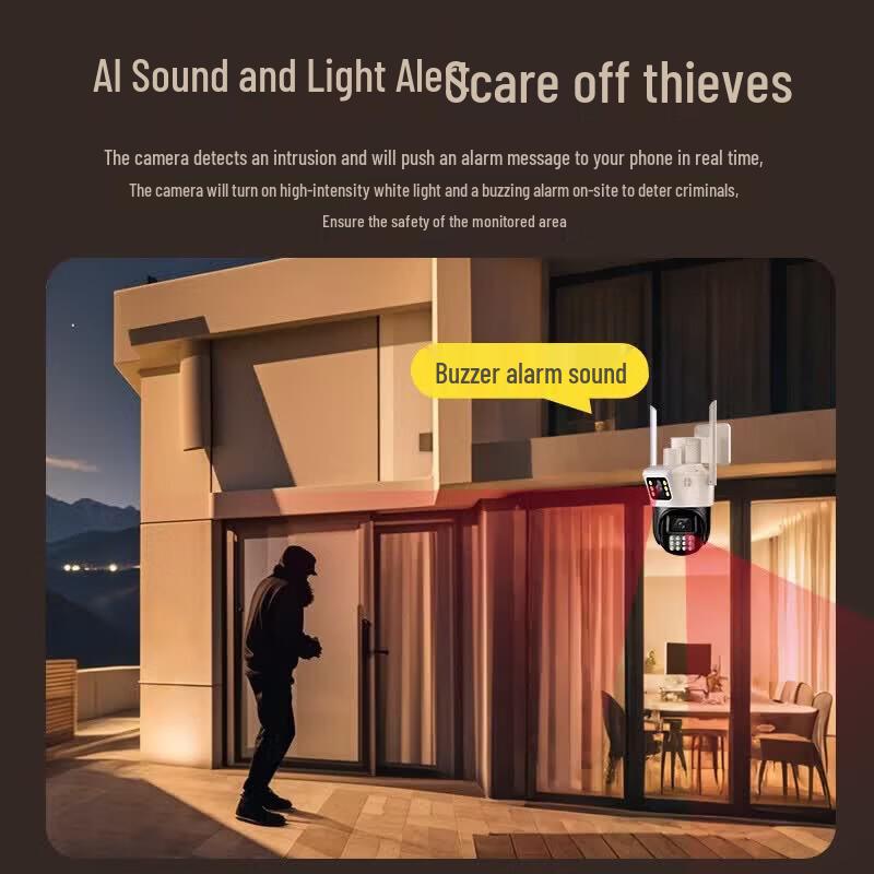 Newsmy Outdoor AI PTZ 4K Wi-Fi Security Camera