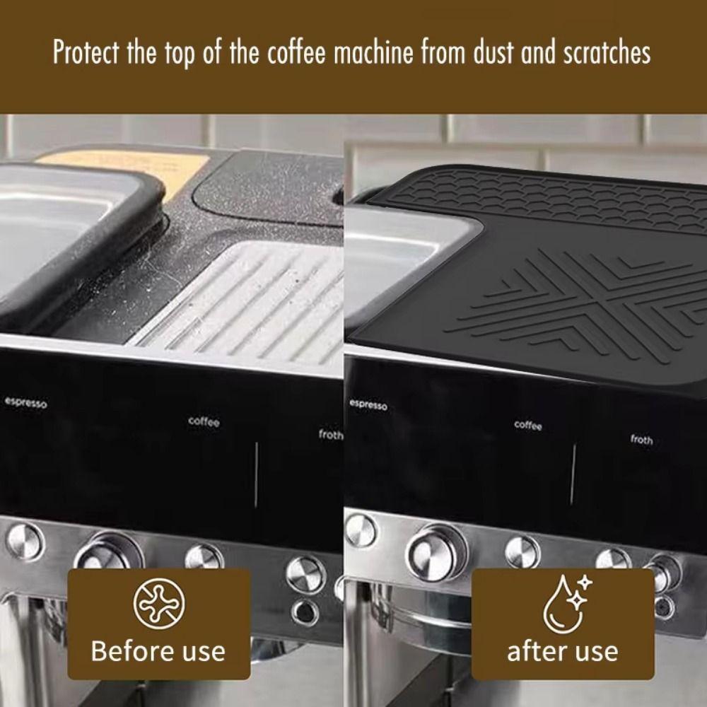 Waterproof Coffee Machine Top Cover Food Grade Silicone Powder Pressing Tool Pad  Coffee Making