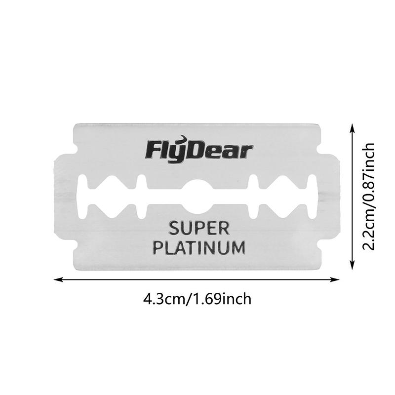 100 Pcs Stainless Steel Razor Blade Old-Ed Manual Double-Sided Razor Blade Hairdressing Barber Shop Tools
