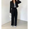 Fashion Autumn Loose Casual Suit Set Two Piece Outfit Blazer and Pants Women Office Wear