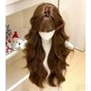 Korean Style Long Curly Ombre Wig for Women - Natural Autumn/Winter Vibe