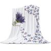Farm Purple Fresh Flower Lavender Bicycle Flannel Blankets For Sofa Beds Bedding Room Soft Fleece Blanket Bedspread Home Textile