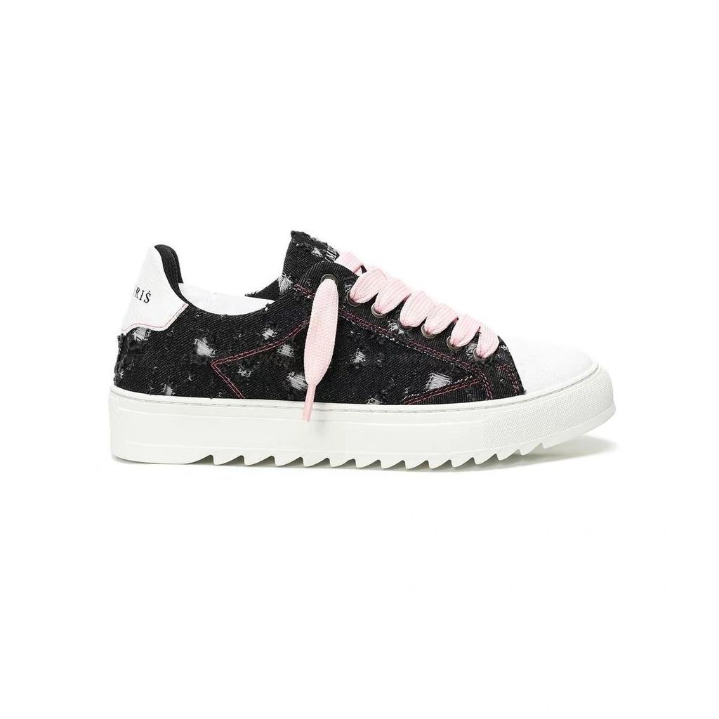 Nieuwe Lichte Koppel Lage Top Board Shoes Met Gespatte Inkt Print Dikke Zool Om Hoogte Te Vergroten, Casual Witte Schoenen