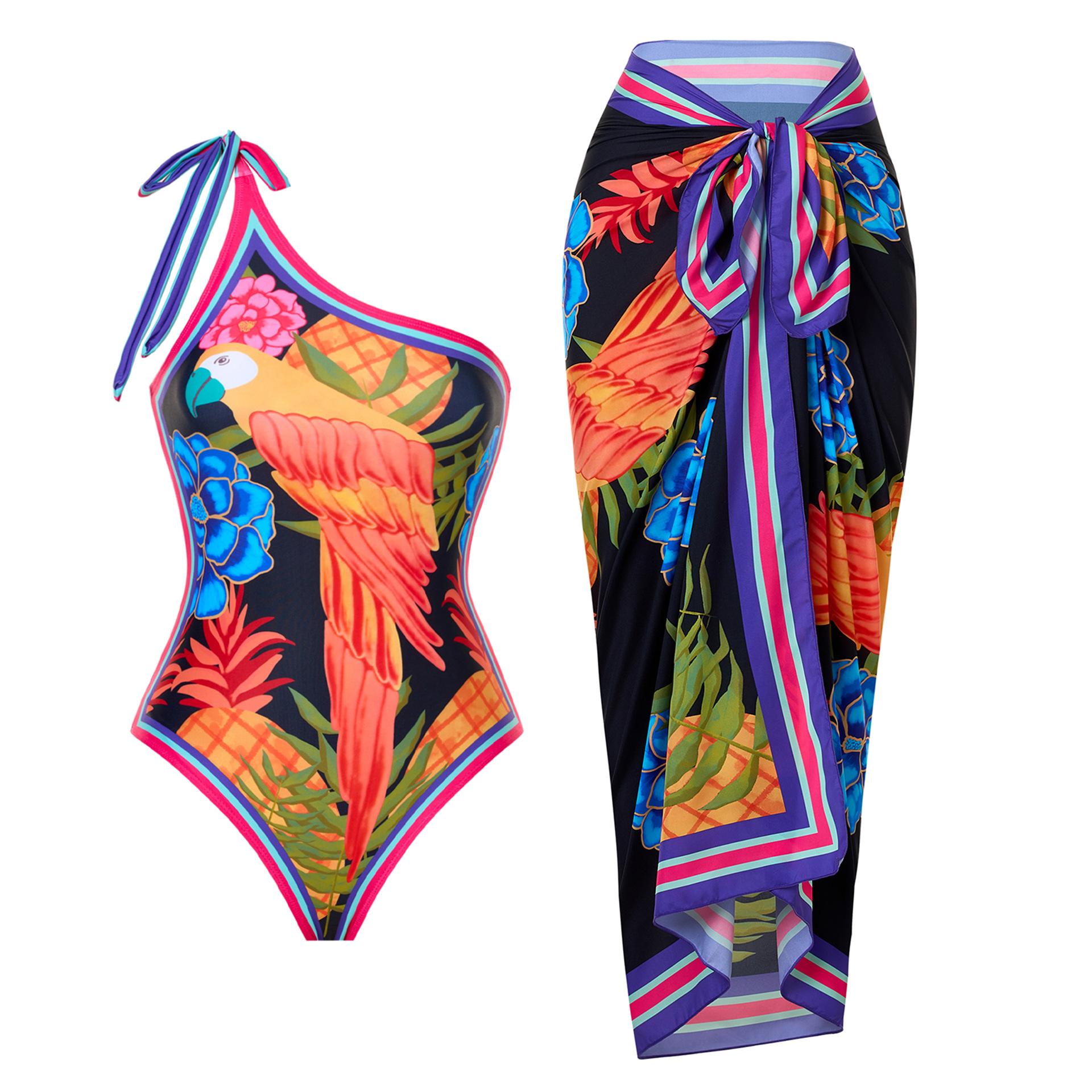 Maillot de bain sexy une pièce deux pièces à épaule dénudée mis à jour Collection maillots de bain jupe en mousseline pour femmes L