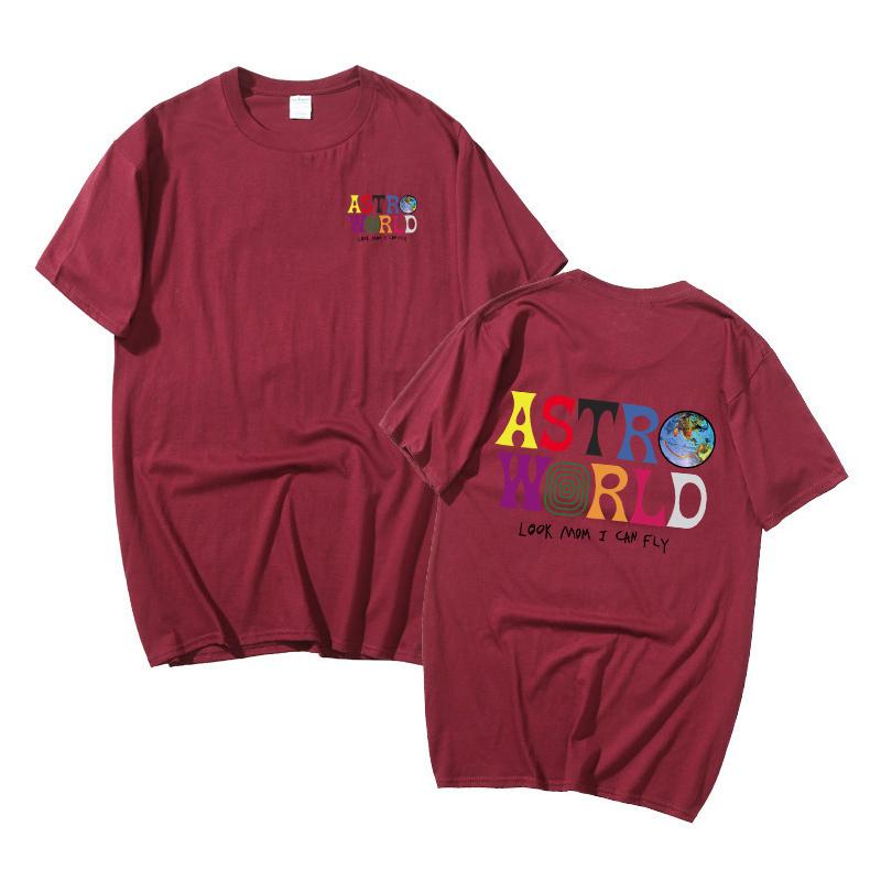 ASTROWORLD Tshirt Look Mom I Can Fly Letter Print Tops Unisex Unisex Short Sleeve Tshirts Hip Hop Streetwear Tee Unisex Fashion