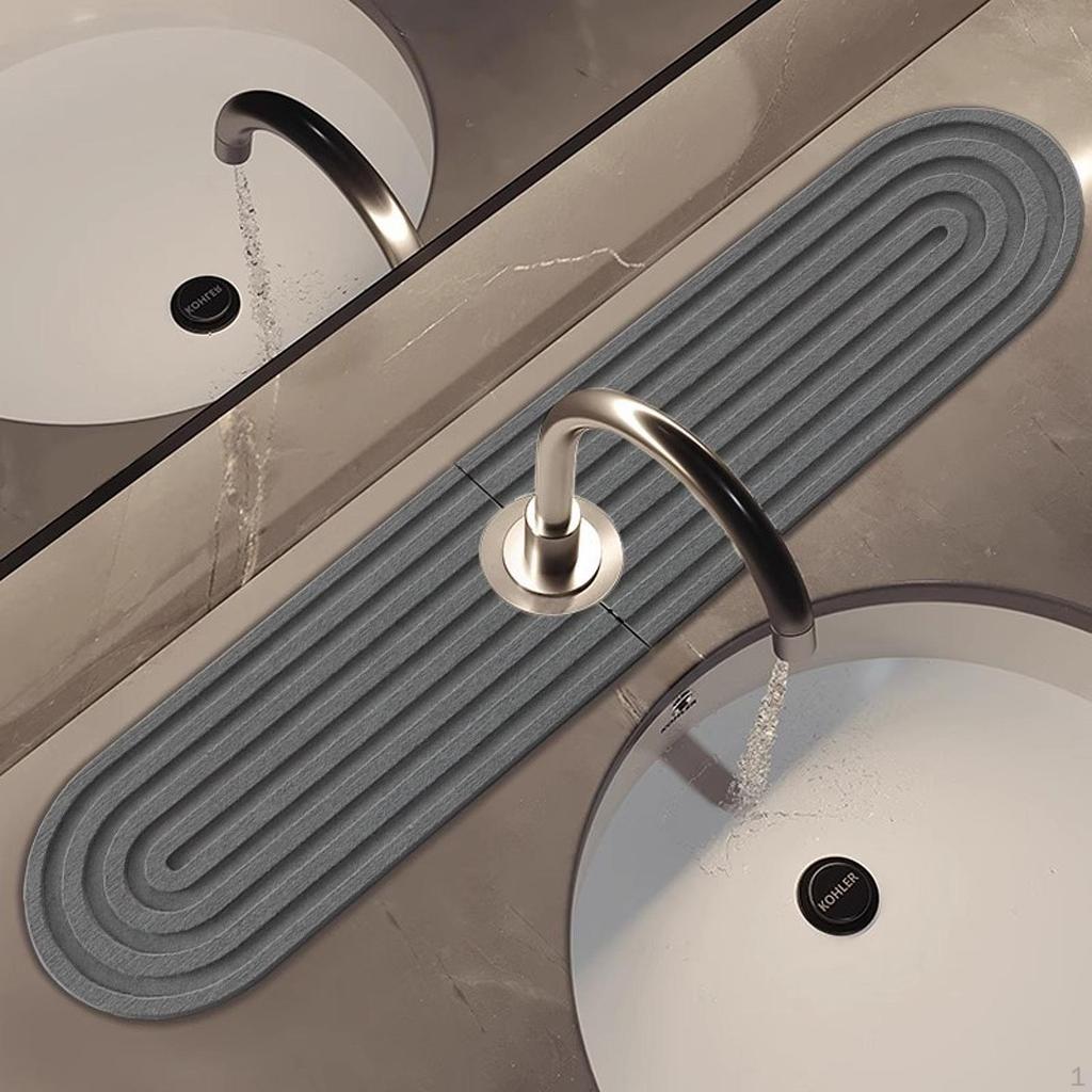 Faucet Mat for Kitchen Sink, Reusable Water Absorbent Counter Protector Home and Restaurant