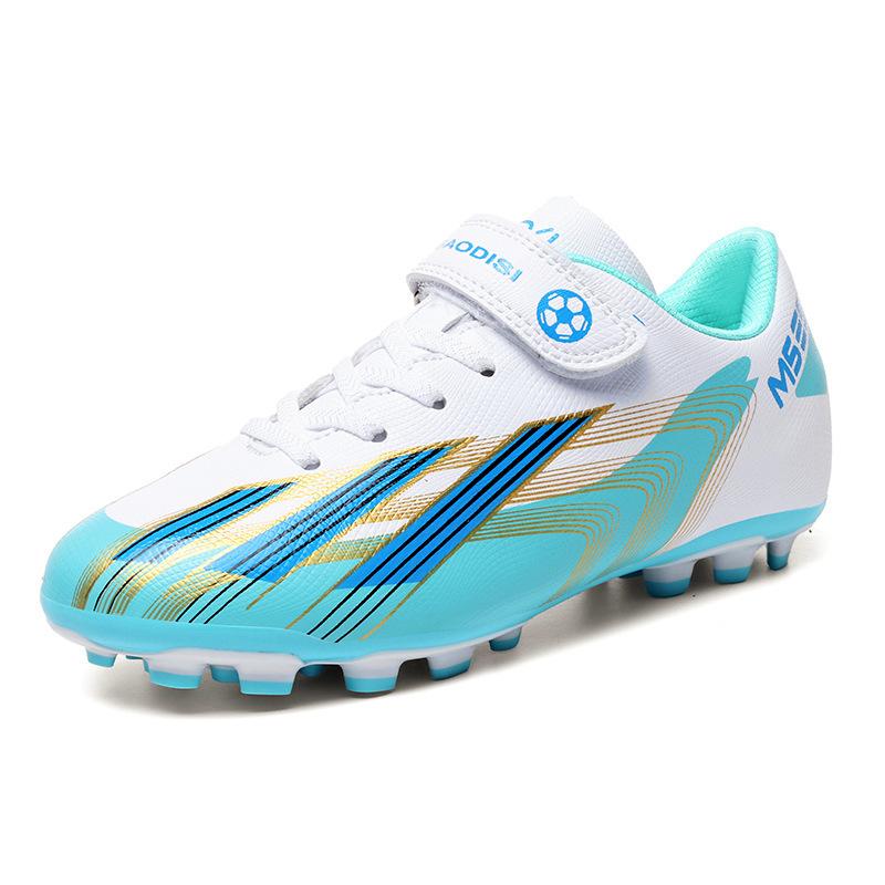Schnürsenkellose Schuhe Klettverschluss atmungsaktiv Kinder-Fußballschuhe Campus Fußball-Sportschuhe Professionelle rutschfeste Trainingsschuhe