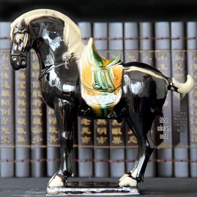 Керамическая статуэтка лошади Тан Саньцай - Большой китайский подарок для гостиной или настольного дисплея