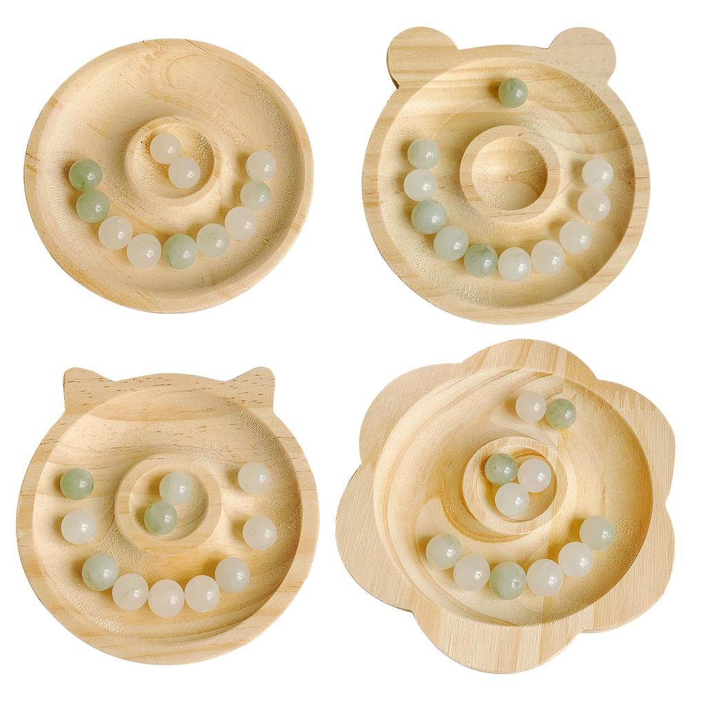 Natural Wood Board Jewelry Measuring Tools DIY Handmade Bracelet Necklace Organizer Beading Tray Jewelry Design Tray