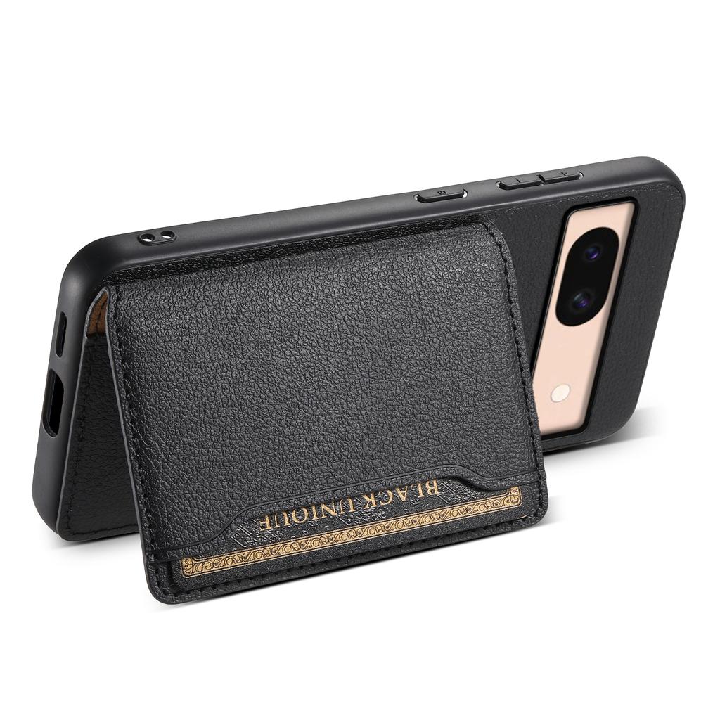 For Google Pixel 8a Slim-Fit Phone Case Card Slots Kickstand TPU+PC+PU Leather Cover