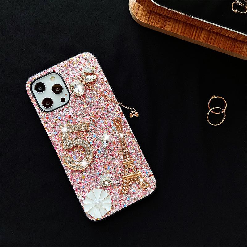 

Apple 17Promax Phone Case For Phone16Pro Glitter 14 Internet Celebrity Xr Sequins 13 Rhinestones 15 Women iPhone 7/8/SE 2020