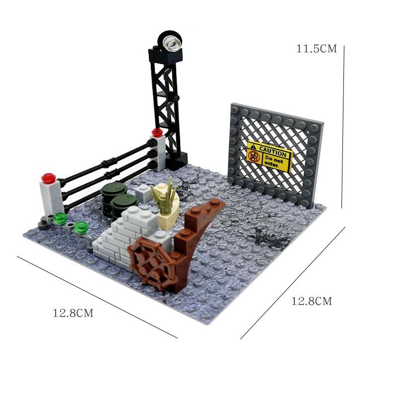 MOC Military Training Camp Outpost Shooting Range DIY Building Block Toys