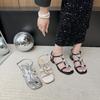 Fashion Women's Sandals 2025 New Summer Shoes Fashion Casual Apartment Women's Sandals Rhinestone Butterfly Luxury Design Women's Shoes