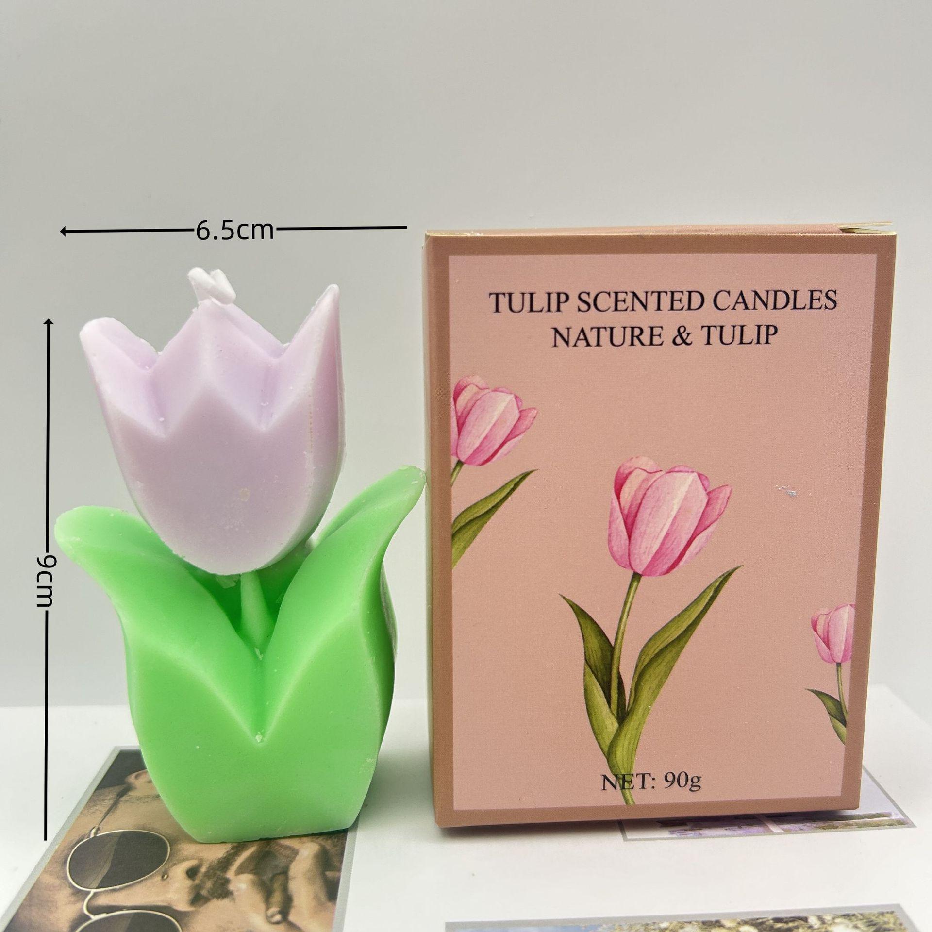 

Ароматическая свеча в форме цветка тюльпана – Подарок ручной работы на День учителя и сувенир для вечеринки