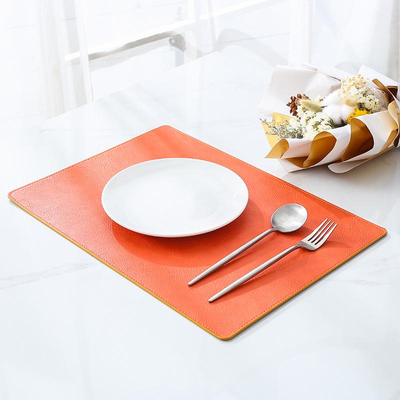 2.8mm Thick Leather Placemat - Luxury Western Tableware for Home, Hotel & Club